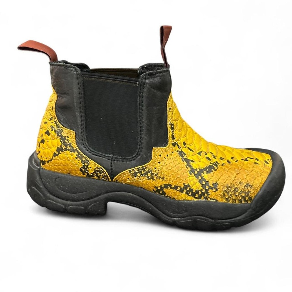 Twisted X Yellow Snakeskin Leather Chelsea Boots WAG0003 Mens 7.5 Womens 8.5